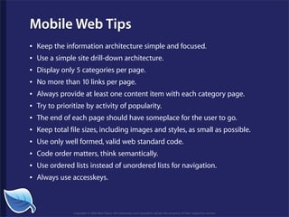 Getting Started in the Mobile Web