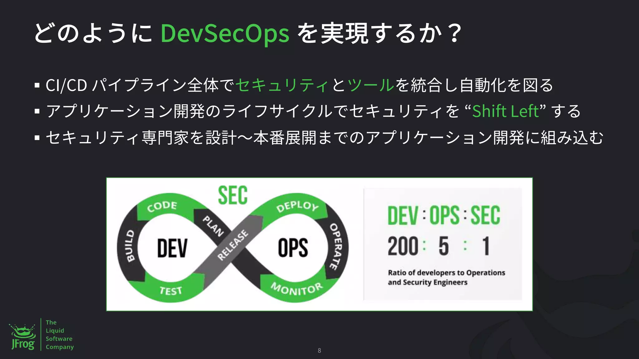 DevSecOps
§ CI/CD
§ Shift Left
§
8
 