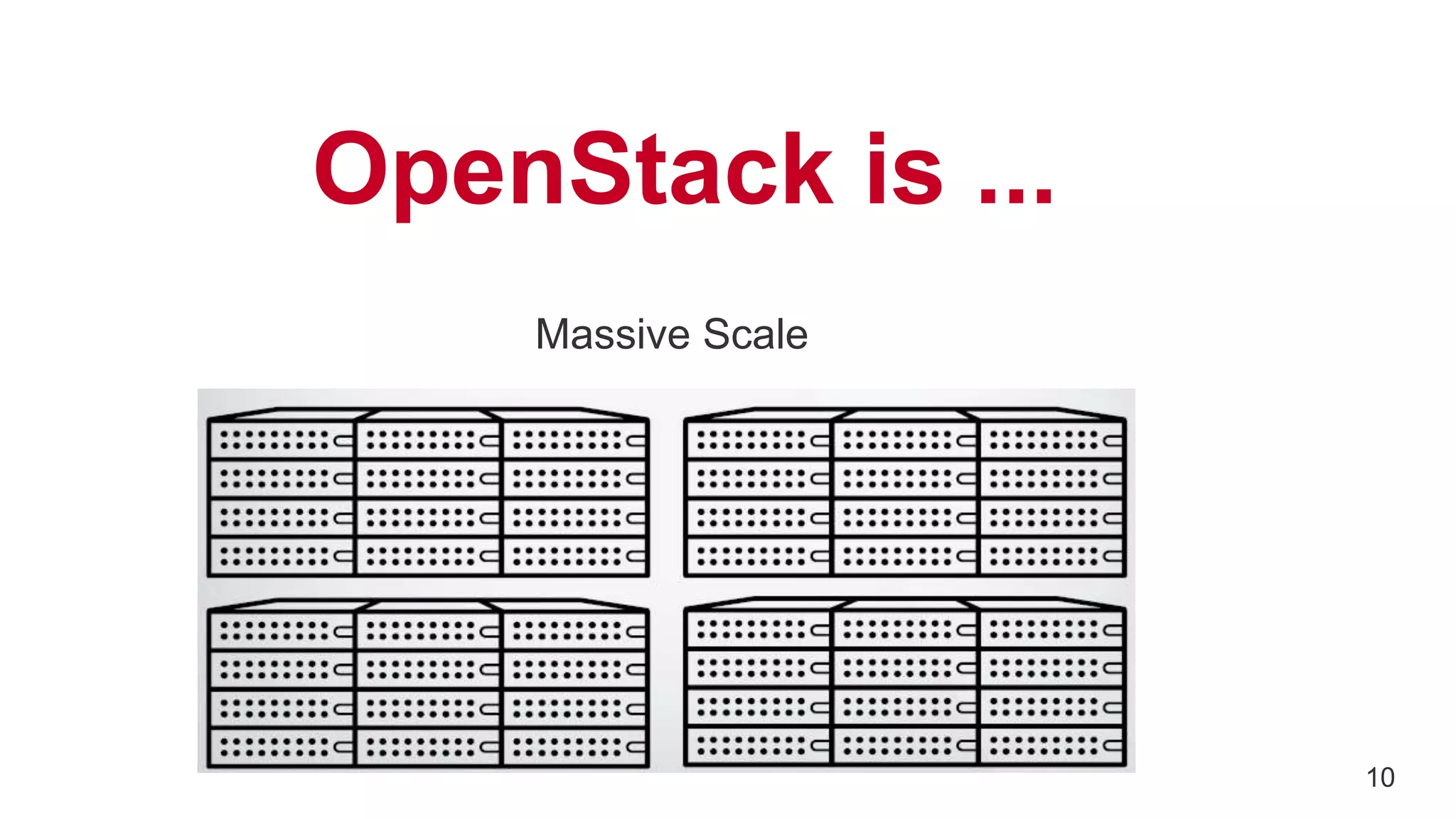 OpenStack is ...
Massive Scale
10
 
