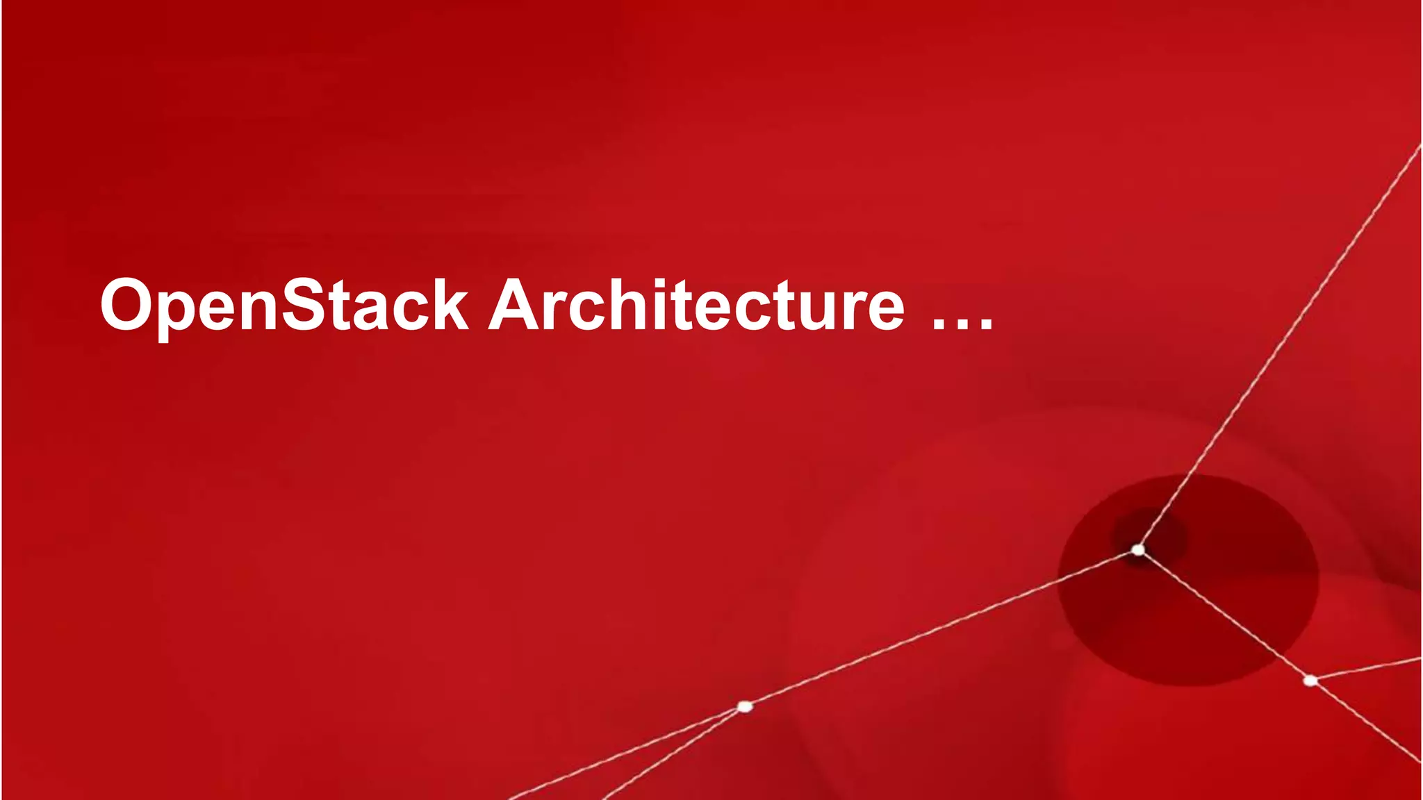 1
What is OpenStack?
OpenStack Architecture …
 