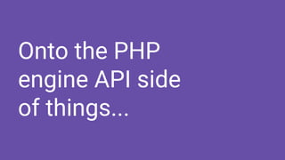 Onto the PHP
engine API side
of things...
 