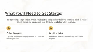 Introduction To Python Programming PPT. | PPTX