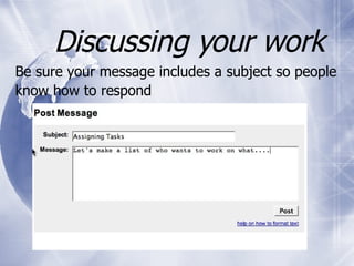 Navigation Pane The navigation on the left frame shows all of the pages in the space.   