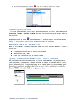 Tap on a file to open it, or on a folder to see the contents