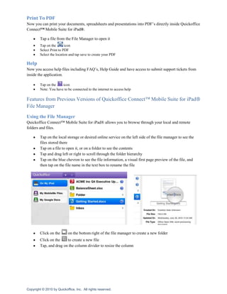 Tap on a file to open it, or on a folder to see the contents