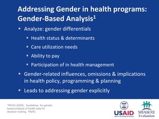 Getting the G into M&E: Gender and Monitoring and Evaluation | PPTX