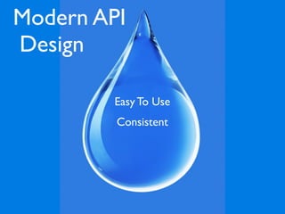 Modern API
Design

        Easy To Use
         Consistent
 