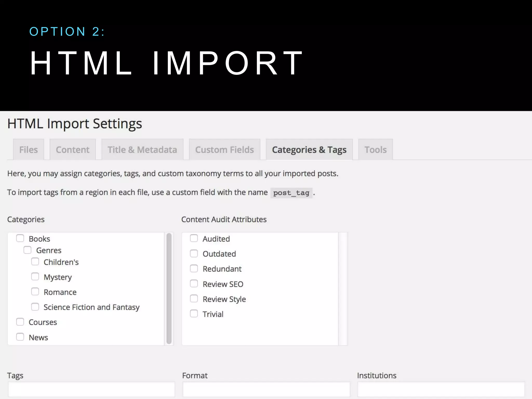 H T M L I M P O R T
O P T I O N 2 :
 