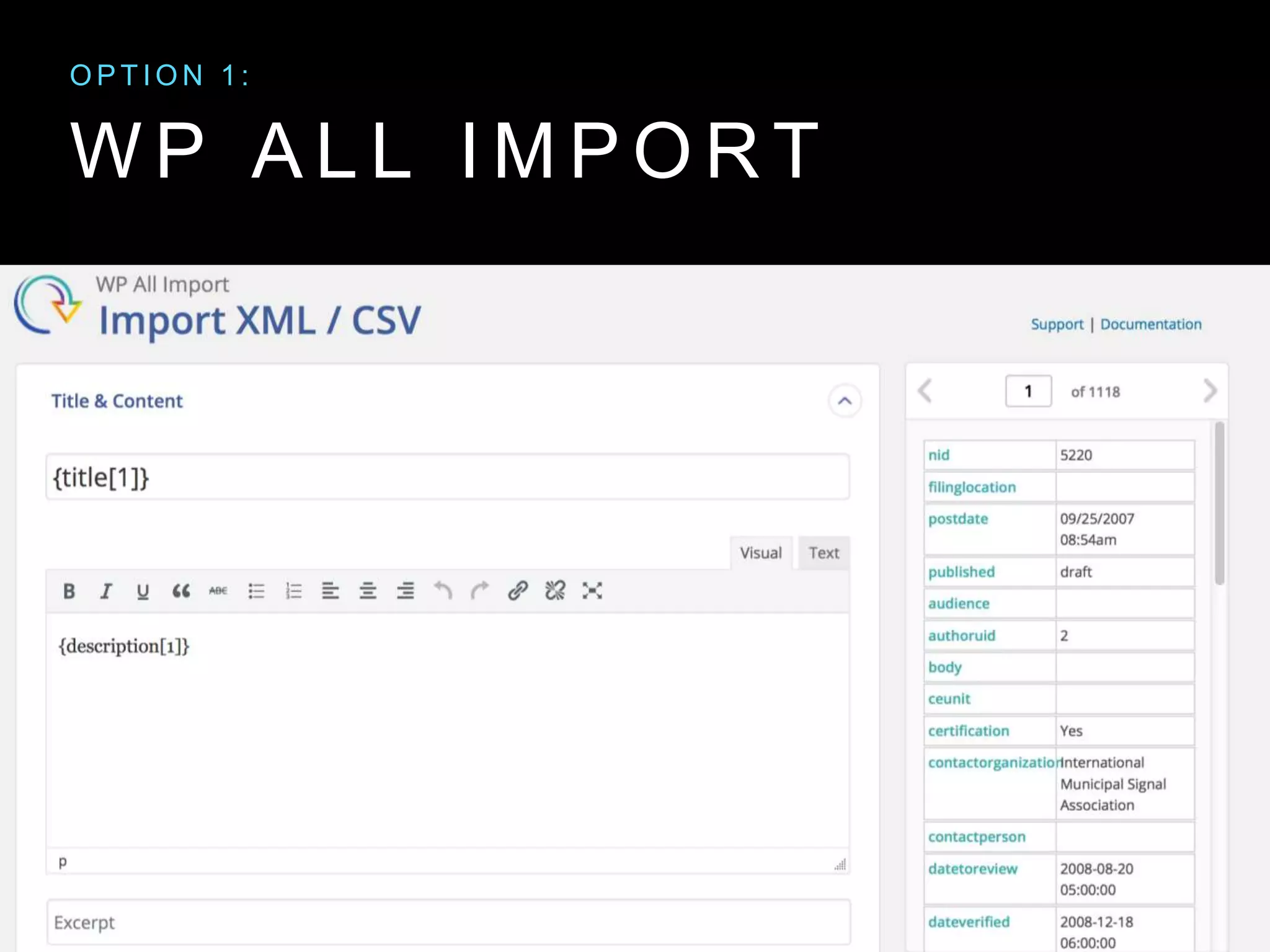 W P A L L I M P O R T
O P T I O N 1 :
 