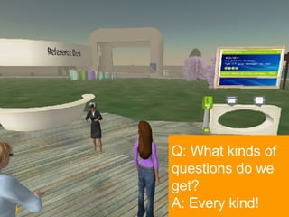 Ultimate Virtual Library > Library Initiatives Q: What kinds of questions do we get? A: Every kind! 