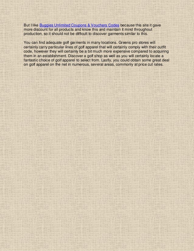 buggies unlimited coupon