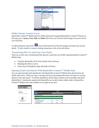 Tap on a file to open it, or on a folder to see the contents
