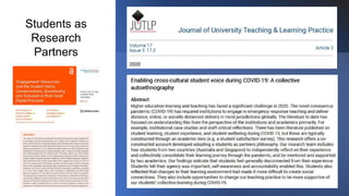 Students as
Research
Partners
 