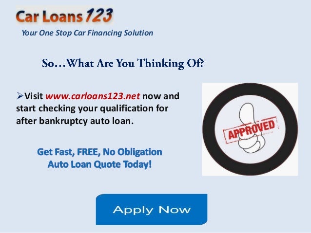 How do you get a car loan after bankruptcy?