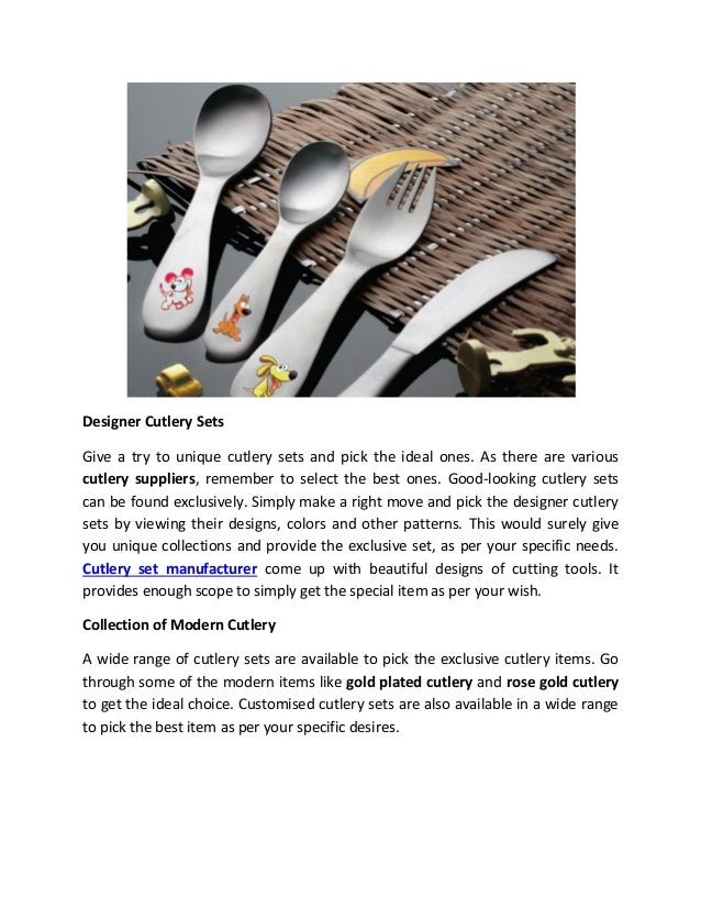 Getting a Customised Cutlery Set from Dependable Cutlery Manufacturer