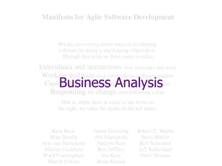 Business Analysis 