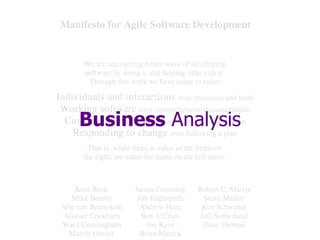 Business  Analysis 