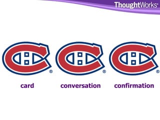 card conversation confirmation 