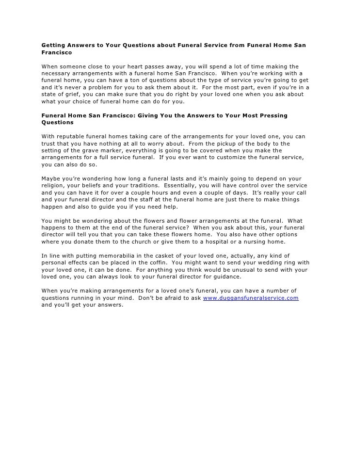 Getting Answers To Your Questions About Funeral Service From Funeral