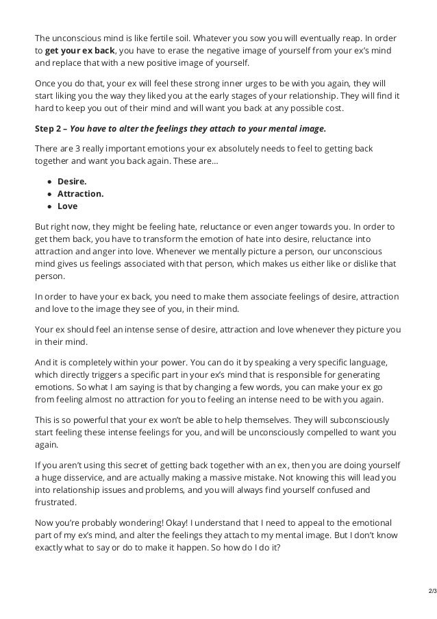 Getting Back Together Your Ex Wont Come Back Without This Technique