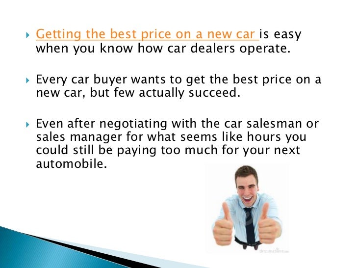 Getting the Best Price for a New Car