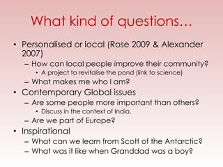 Getting children thinking big questions | PPTX