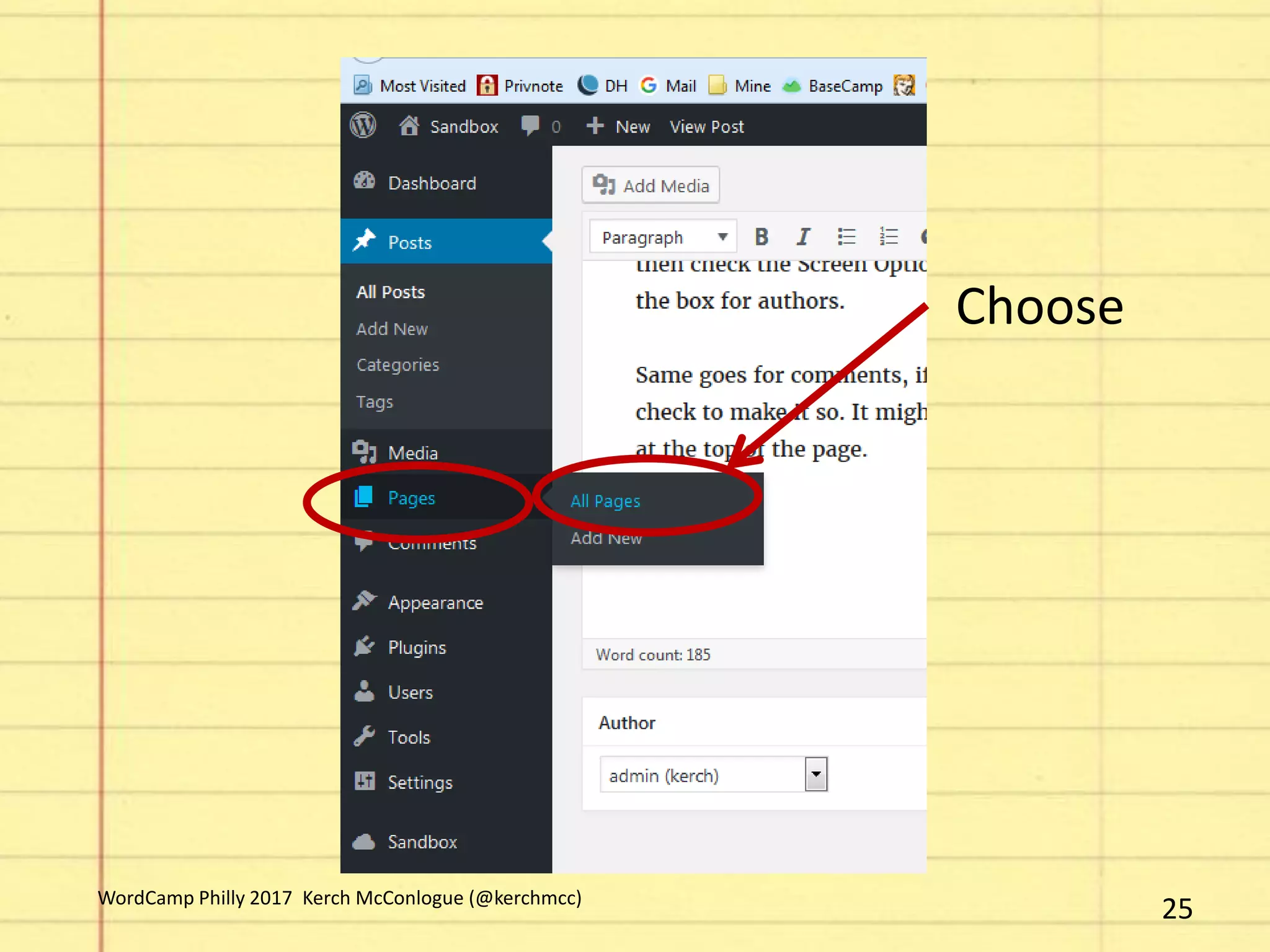 25WordCamp Philly 2017 Kerch McConlogue (@kerchmcc)
Choose
 