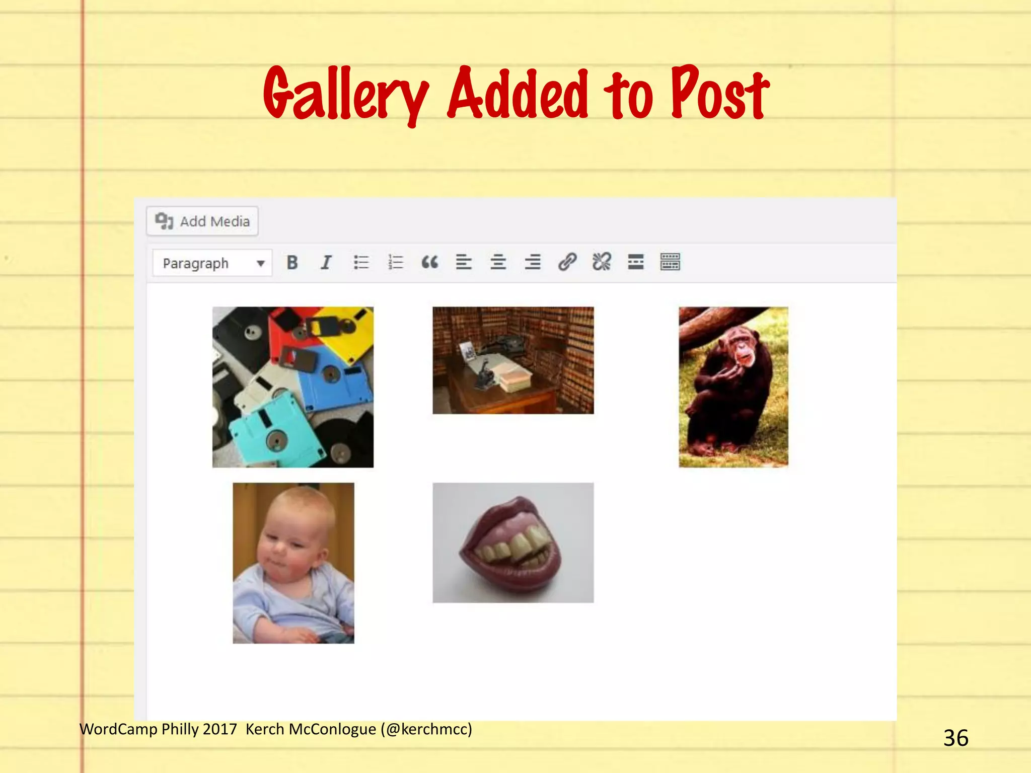 36
Gallery Added to Post
WordCamp Philly 2017 Kerch McConlogue (@kerchmcc)
 
