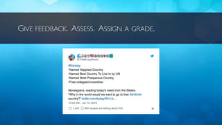 GIVE FEEDBACK. ASSESS. ASSIGN A GRADE.
 