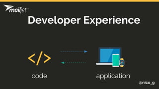 @nico_g
Developer Experience
code application
 