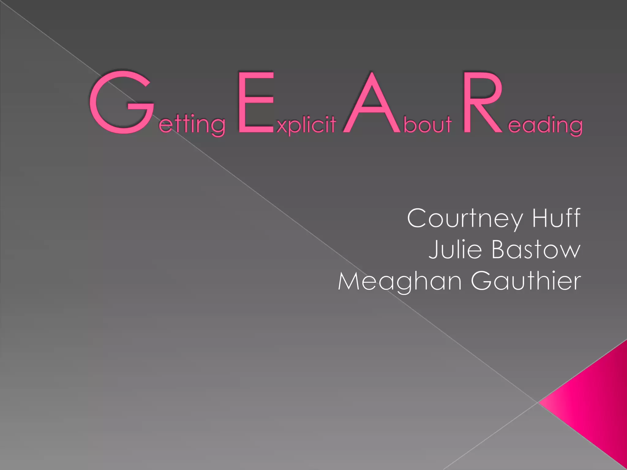 Courtney HuffJulie BastowMeaghan GauthierGettingExplicitAboutReading