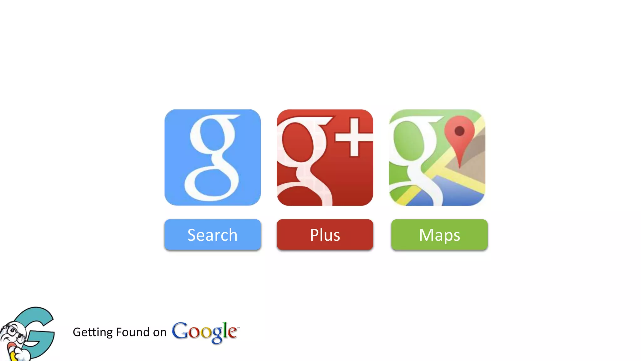 Search

Getting Found on

Plus

Maps

 