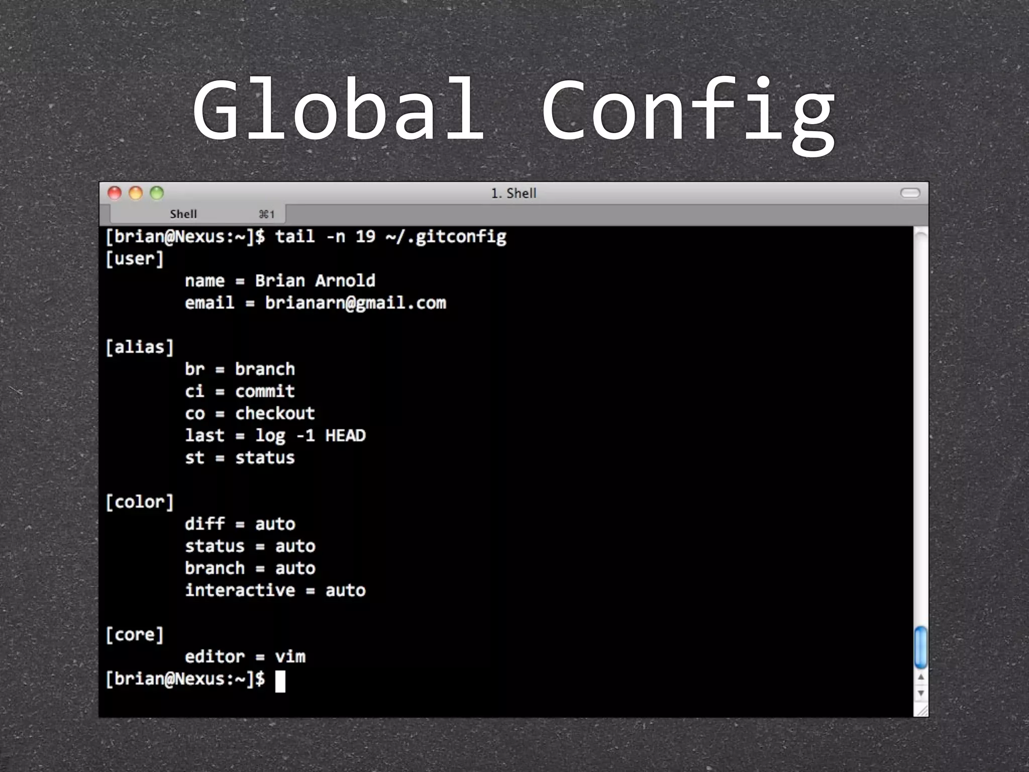 Global Config
 