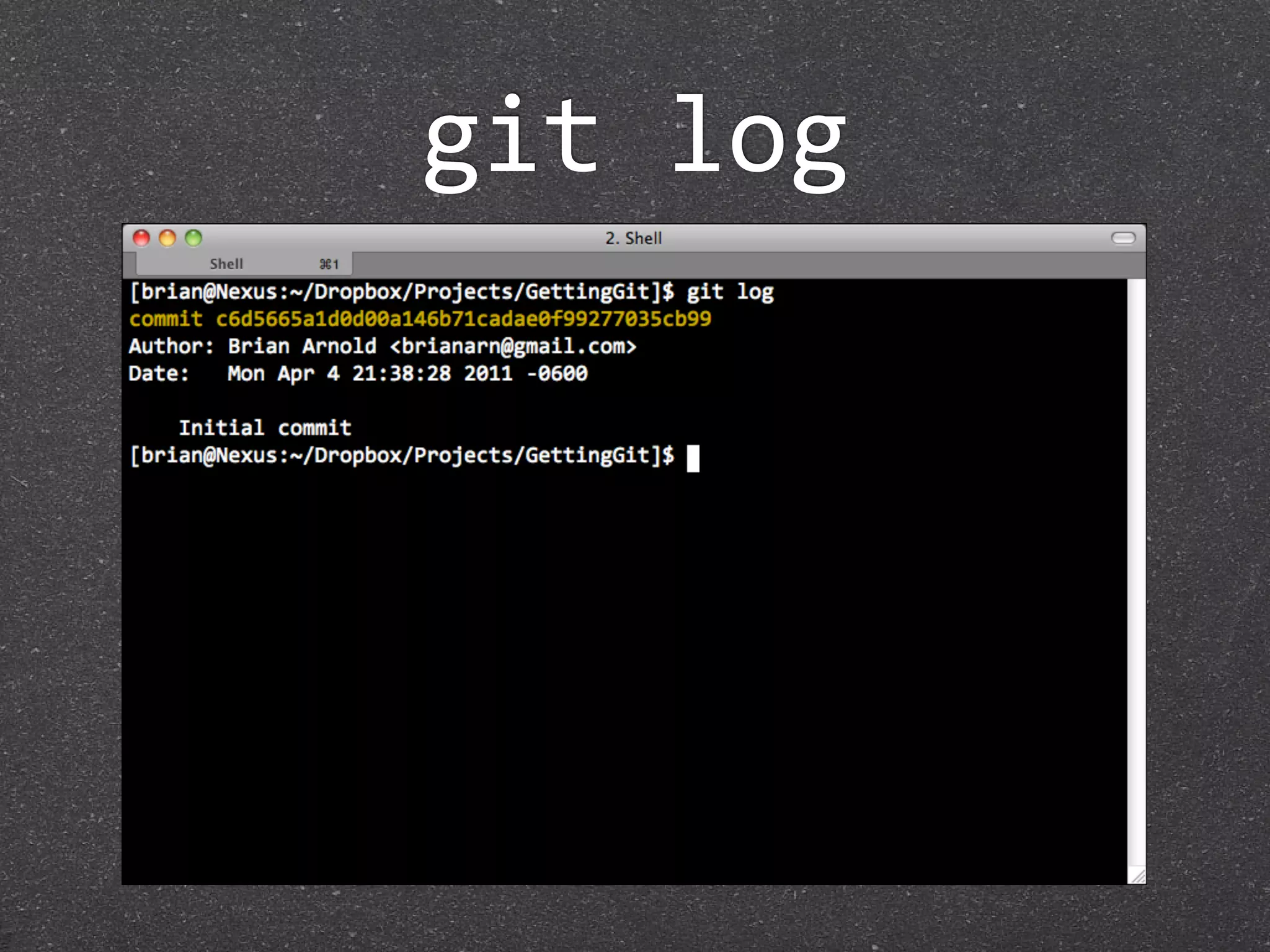 git log
 