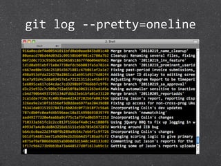 git log ‐‐pretty=oneline
 