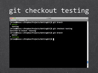 git checkout testing
 
