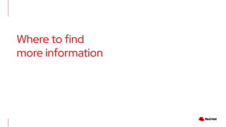 Where to find
more information
 