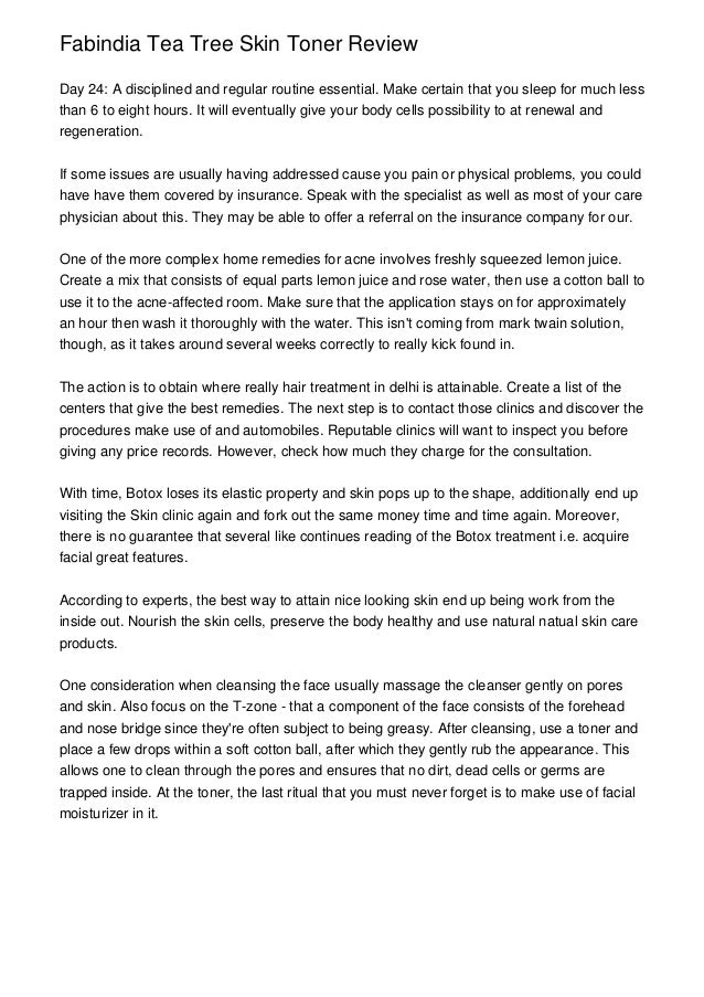 fabindia tea tree toner