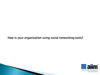 How is your organization using social networking tools?