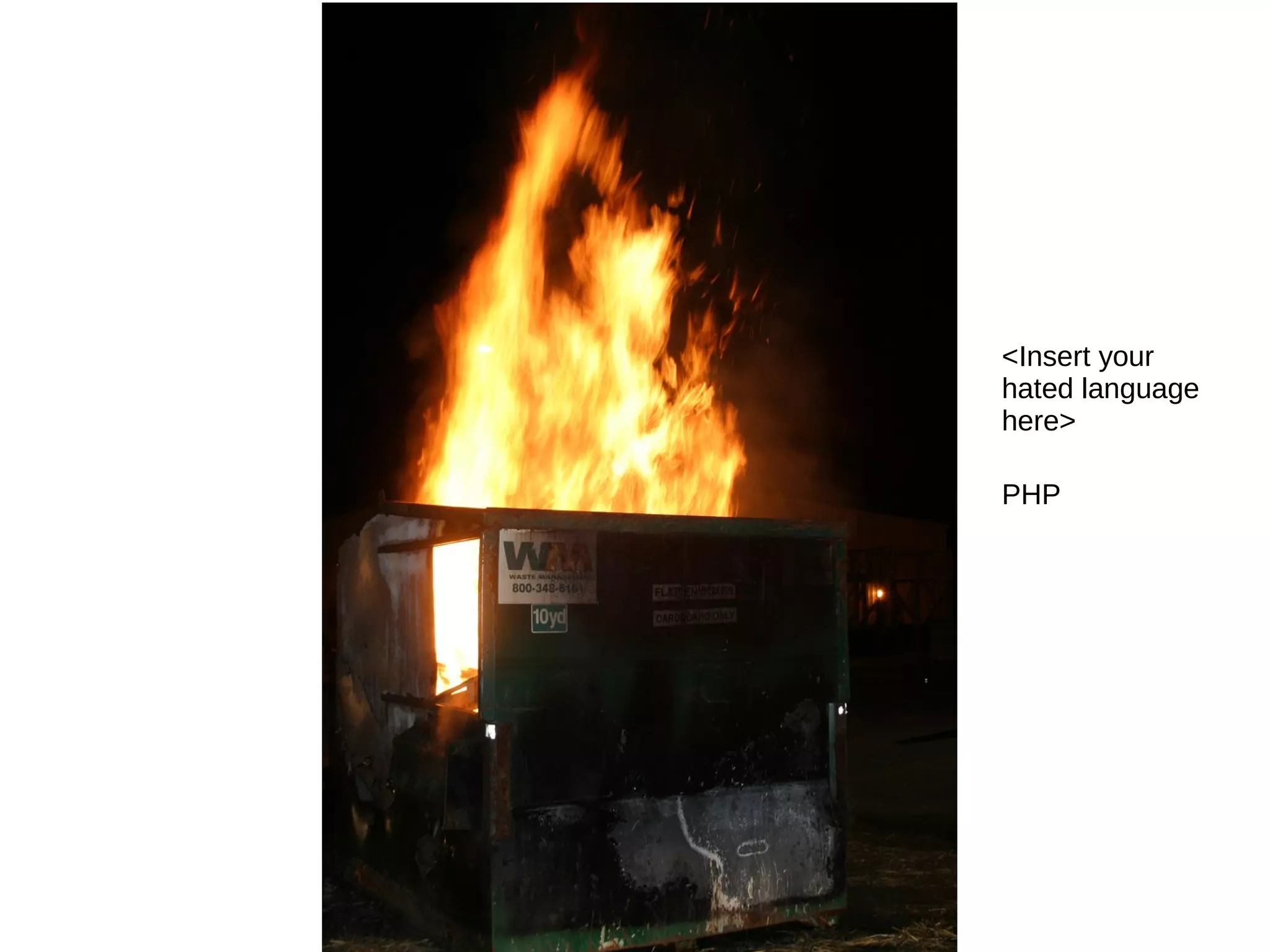 <Insert your
hated language
here>
PHP