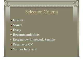 Getting Into Graduate School