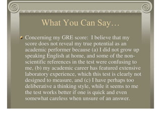 Getting Into Graduate School