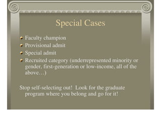 Getting Into Graduate School