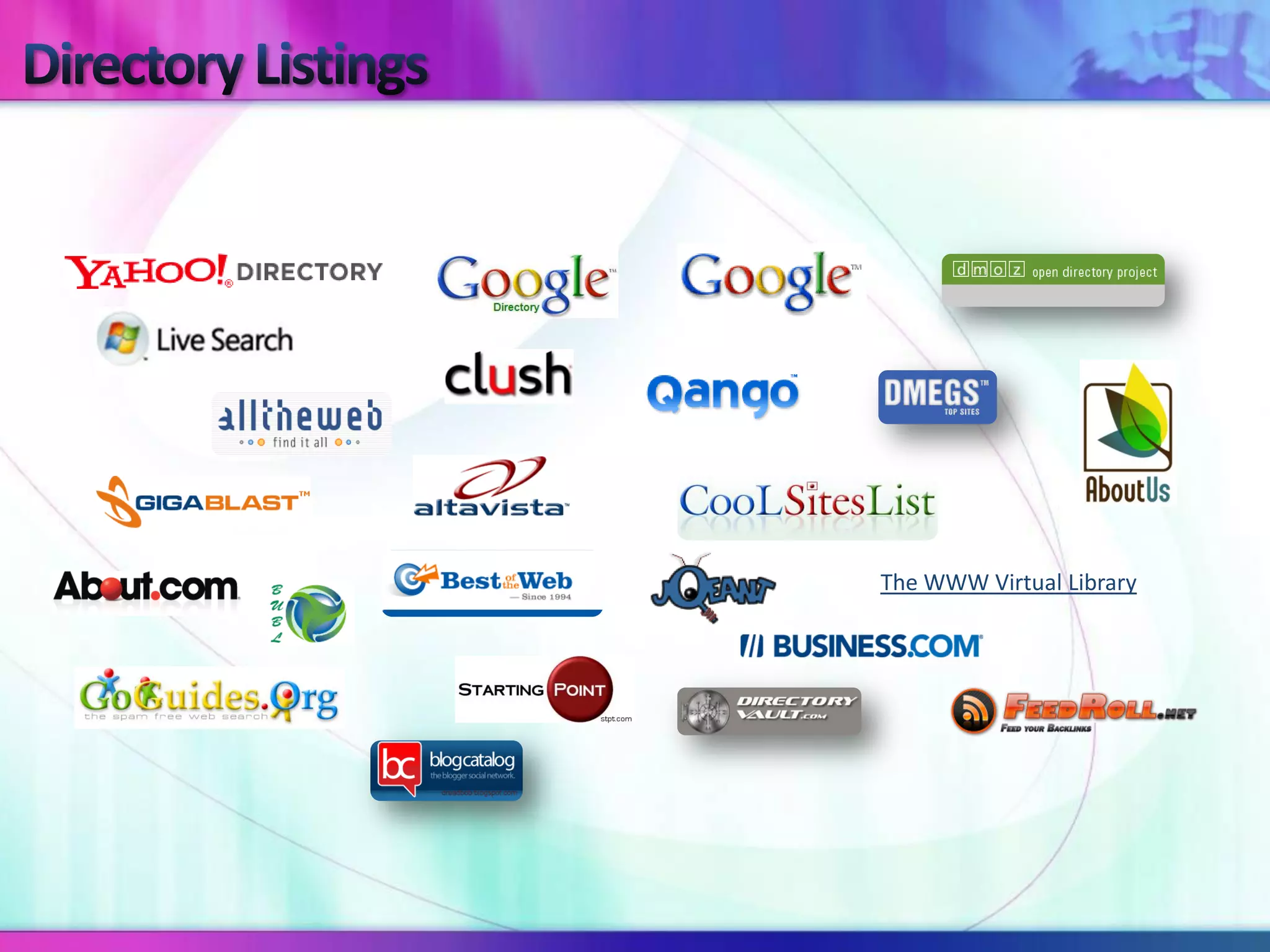 The WWW Virtual Library
 