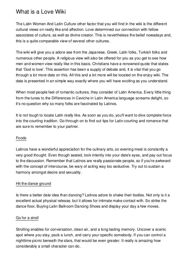 What Is A Love Wiki
