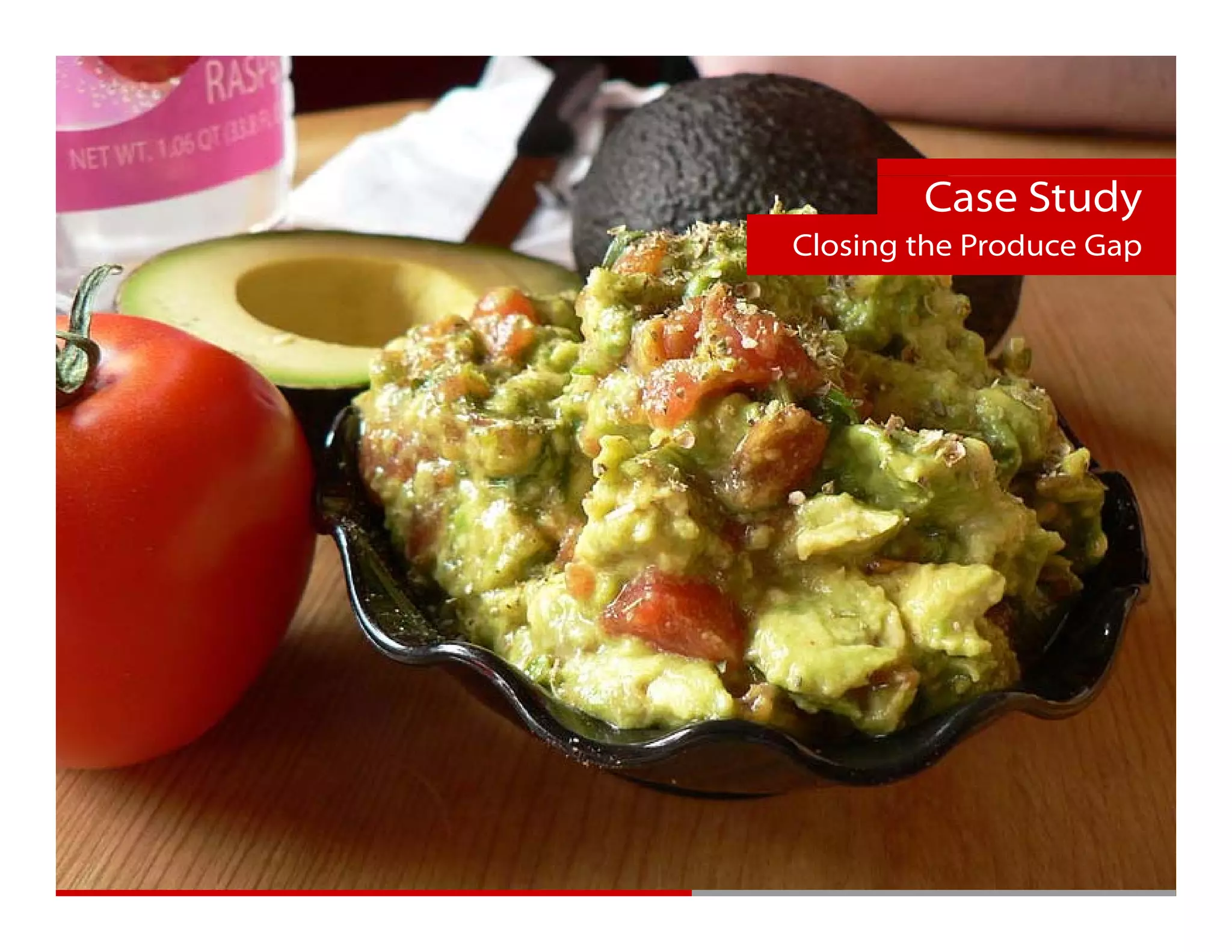 Getting Mobile Right



                               Case Study
                       Closing the Produce Gap
 