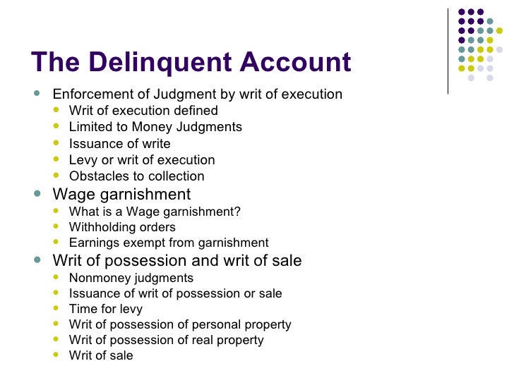 Getting Paid on Your Delinquent Account