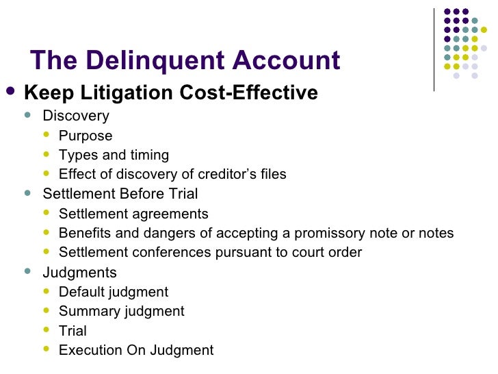 Getting Paid on Your Delinquent Account