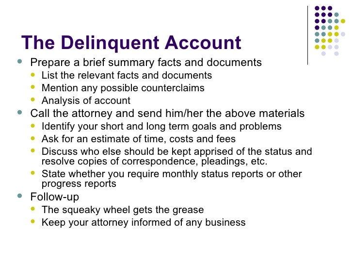 Getting Paid on Your Delinquent Account