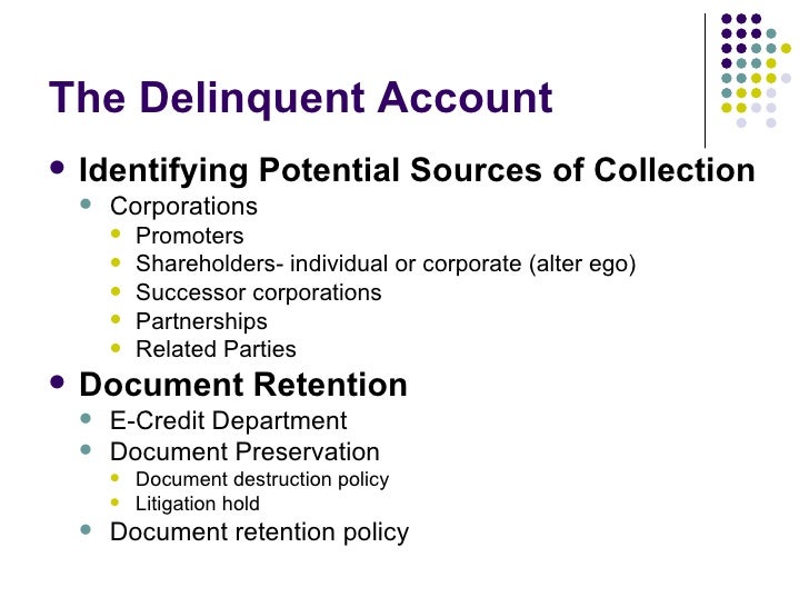 Getting Paid on Your Delinquent Account